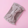 Handmade Cloth Wide Bow Hair Band Solid Color Knitted Headband Baby And Children Hair Accessory