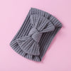 Handmade Cloth Wide Bow Hair Band Solid Color Knitted Headband Baby And Children Hair Accessory