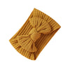 Handmade Cloth Wide Bow Hair Band Solid Color Knitted Headband Baby And Children Hair Accessory