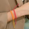 Handmade Color Rope Women's Bracelet With Rainbow Color And Handwoven Design