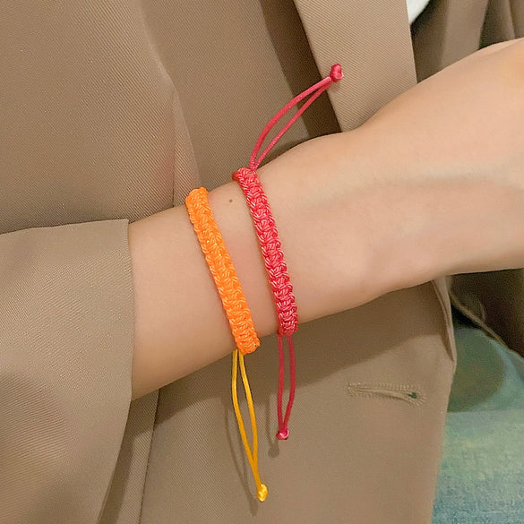 Handmade Color Rope Women's Bracelet With Rainbow Color And Handwoven Design