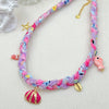 Handmade Colorful Braided Titanium Steel Necklace With Animal Zodiac Pattern And Electroplating Design