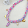 Handmade Colorful Braided Titanium Steel Necklace With Animal Zodiac Pattern And Electroplating Design
