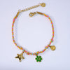 Handmade Colorful Rope Titanium Steel Ins Style Electroplated Natural Stone Necklace