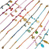 Handmade Colorful Rope Titanium Steel Ins Style Electroplated Natural Stone Necklace