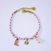 Handmade Colorful Rope Titanium Steel Ins Style Electroplated Natural Stone Necklace