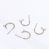 Handmade Copper Earring With Real Gold Plating Semicircular C Shaped And Line Pattern