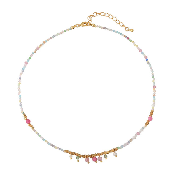 Handmade Copper Geometric Beaded Necklace For Women
