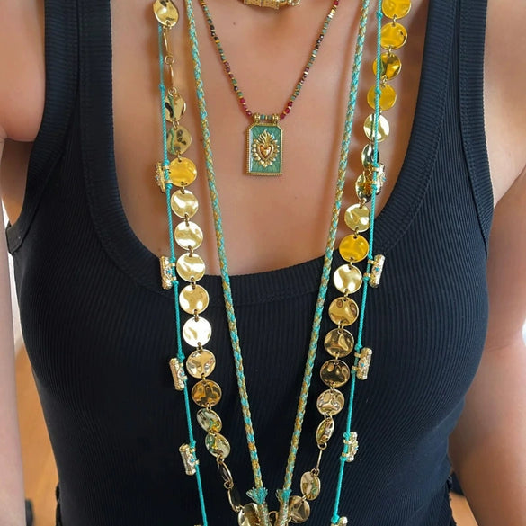 Handmade Copper Geometric Light Luxury Style Necklace