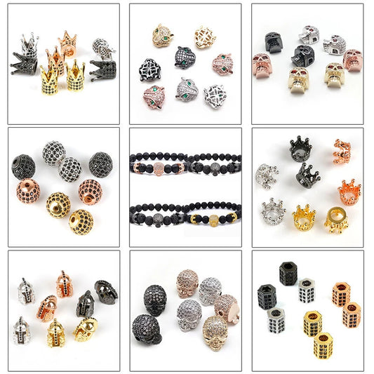 Handmade Copper Inlaid Zirconium Jewelry Accessories Bracelet Necklace Pendant With Electroplating