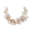 Handmade Copper Pearl Floral Headband Retro Gold Petal Hair Accessory For Women Bridal Wedding Xiuhe Dress Headwear