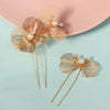 Handmade Copper Pearl Floral Headband Retro Gold Petal Hair Accessory For Women Bridal Wedding Xiuhe Dress Headwear