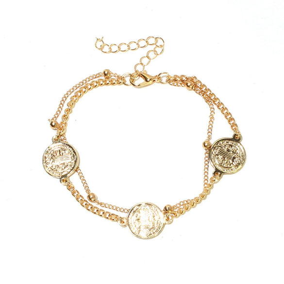 Handmade Copper Round Pearl Women's Bracelet