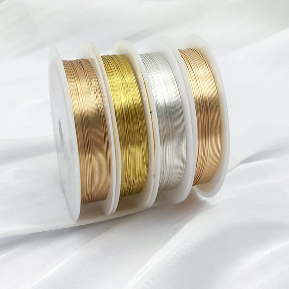 Handmade Copper Wire Bracelet With Gold Wire Cord Pattern Electroplating Process