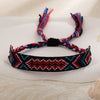 Handmade Cord Bracelet With Rhombus Pattern Ethnic Retro Bohemian Style For Women