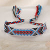 Handmade Cord Bracelet With Rhombus Pattern Ethnic Retro Bohemian Style For Women