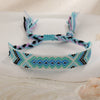 Handmade Cord Bracelet With Rhombus Pattern Ethnic Retro Bohemian Style For Women