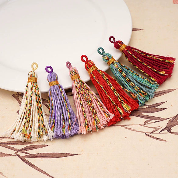 Handmade Cotton Thread Tassel Pendant Jewelry Accessories Ancient Minimalist Style