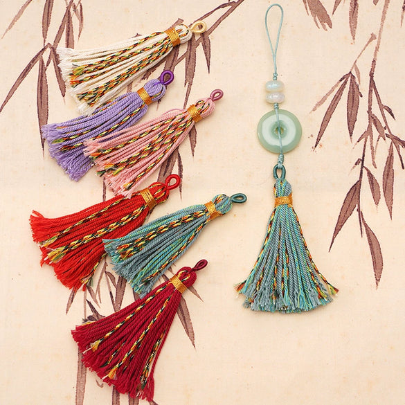 Handmade Cotton Thread Tassel Pendant Jewelry Accessories Ancient Minimalist Style