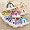 Handmade Cotton Woven Rainbow Keychain Car Hanging Pendant