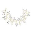 Handmade Crystal Beaded Leaf Bridal Headband For Women Wedding Hair Accessory With Rhinestone Headdress