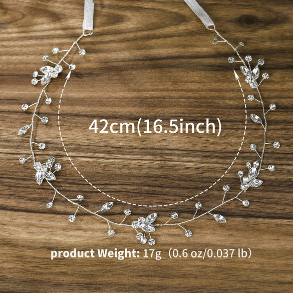 Handmade Crystal Floral Bridal Hair Band For Women Gold Retro Flower Wedding Hair Accessory