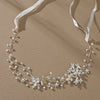 Handmade Crystal Leaf Headband For Women Wedding Hair Accessories Bridal Jewelry