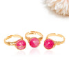 Handmade Crystal Raw Stone Winding Ring With Gold Plated Adjustable Drop Shape Geometric Design For Unisex Jewelry