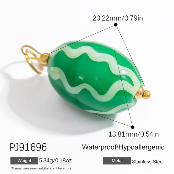 Handmade Diy Jewelry Accessories Glass Glazed Simulation Strawberry Pendant Electroplated