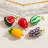 Handmade Diy Jewelry Accessories Glass Glazed Simulation Strawberry Pendant Electroplated