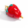 Handmade Diy Jewelry Accessories Glass Glazed Simulation Strawberry Pendant Electroplated