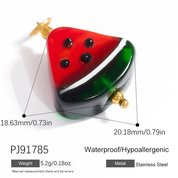 Handmade Diy Jewelry Accessories Glass Glazed Simulation Strawberry Pendant Electroplated