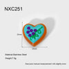 Handmade Diy Jewelry Accessories Heartshaped Love Boots Charms With Dripping Oil Glass Beads