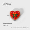 Handmade Diy Jewelry Accessories Heartshaped Love Boots Charms With Dripping Oil Glass Beads