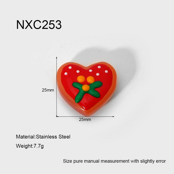 Handmade Diy Jewelry Accessories Heartshaped Love Boots Charms With Dripping Oil Glass Beads