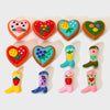 Handmade Diy Jewelry Accessories Heartshaped Love Boots Charms With Dripping Oil Glass Beads