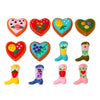 Handmade Diy Jewelry Accessories Heartshaped Love Boots Charms With Dripping Oil Glass Beads