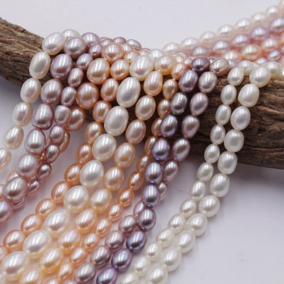 Handmade Diy Natural Freshwater Pearl Beads For Jewelry Necklace Accessories Strong Light Wholesale