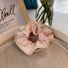 Handmade Double Layer Cloud Scrunchie Cloth Hair Tie Lovely Sweet Hair Band For Girls