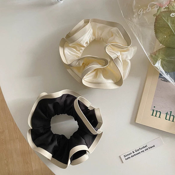 Handmade Double Layer Cloud Scrunchie Cloth Hair Tie Lovely Sweet Hair Band For Girls