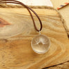Handmade Dried Dandelion Flower Glass Ball Pendant Leather Rope Necklace For Women