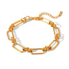 Handmade Electroplated Geometric Stainless Steel Women's Bracelet Jewelry