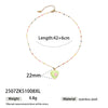 Handmade Electroplated Stainless Steel And Titanium Steel Heart Fruit Oil Drop Necklace For Women