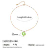 Handmade Electroplated Stainless Steel And Titanium Steel Heart Fruit Oil Drop Necklace For Women