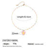Handmade Electroplated Stainless Steel And Titanium Steel Heart Fruit Oil Drop Necklace For Women