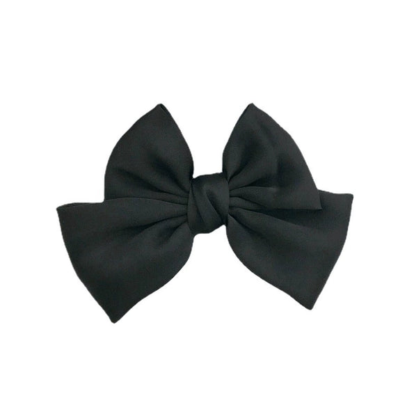 Handmade Fabric Bow Phone Case Accessories With Black Beaded Lobster Clasp And Handwoven Design