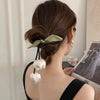 Handmade Fabric Flower Bud Tulip Tassel Hair Rope For Women