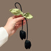 Handmade Fabric Flower Bud Tulip Tassel Hair Rope For Women
