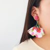 Handmade Fabric Flower Fashion Exaggerated Earrings For Women