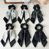 Handmade Fabric Fresh Style Floral Doublelayer Pony Tail Strap Hair Band Headwear For Women
